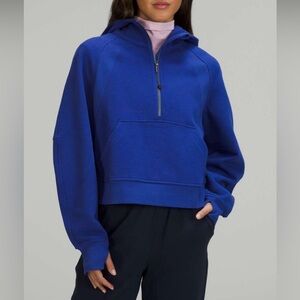 Lululemon Oversize Scuba Half Zip in Larkspur Blue